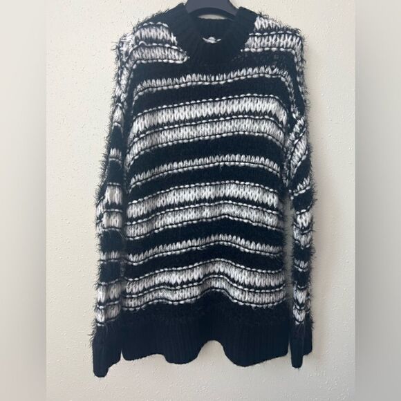 NWOT Topshop ASOS knitted multi stitch jumper in mono Size S - Picture 8 of 12